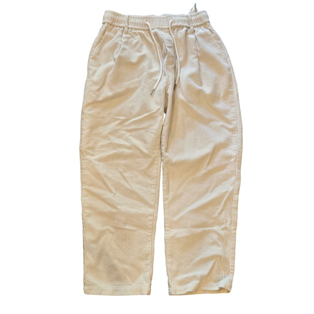 Aelfric eden baggy corduroy pants cream Womens large minimalist preppy street